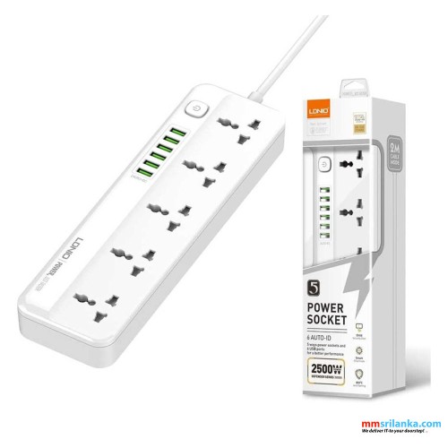 LDNIO SC5614 5AC Outlets Universal Power Strip (6M)